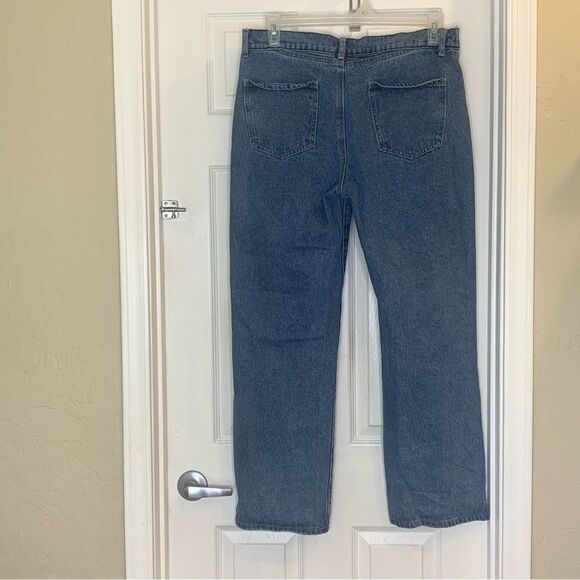 Edikted Raquel Folded Jeans Size XL - Picture 3 of 12